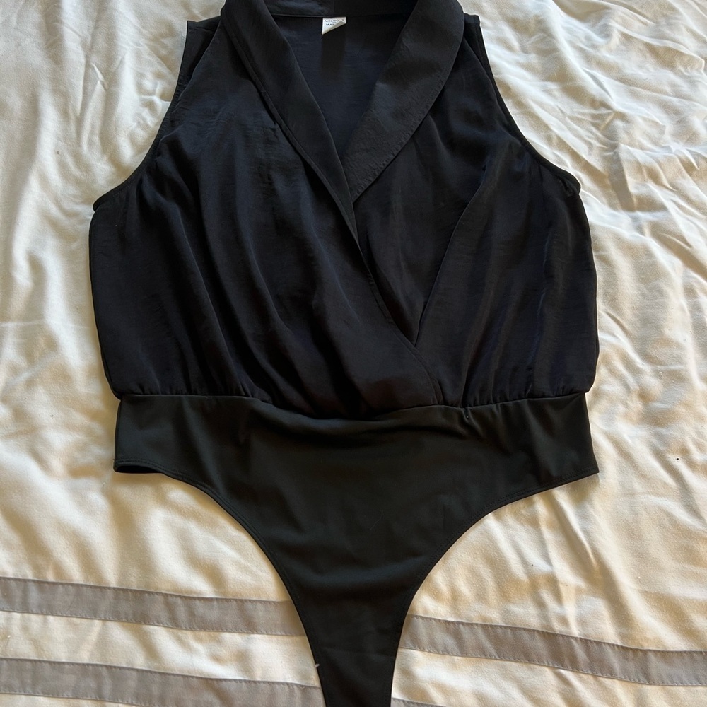 Black Sleeveless Bodysuit